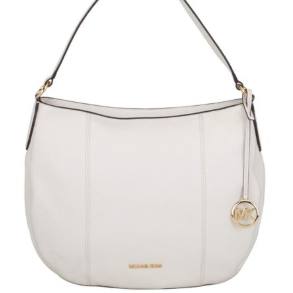 MICHAEL KORS BROOKE LARGE HOBO SHLDR LEATHER LIGHT CREAM COLOR - Picture 4 of 16